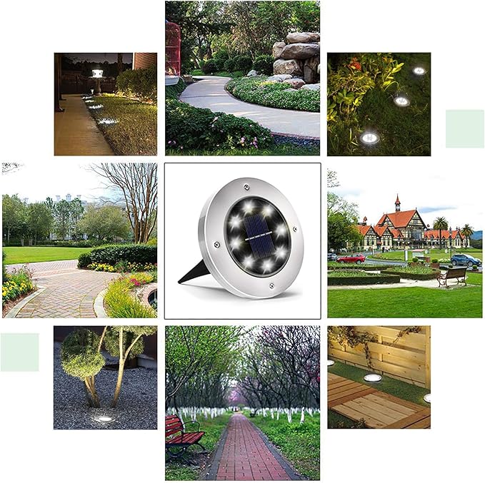 INCX Solar Lights for Outside, 4 Pack Solar Light Outdoor Waterproof, Garden - Image 6