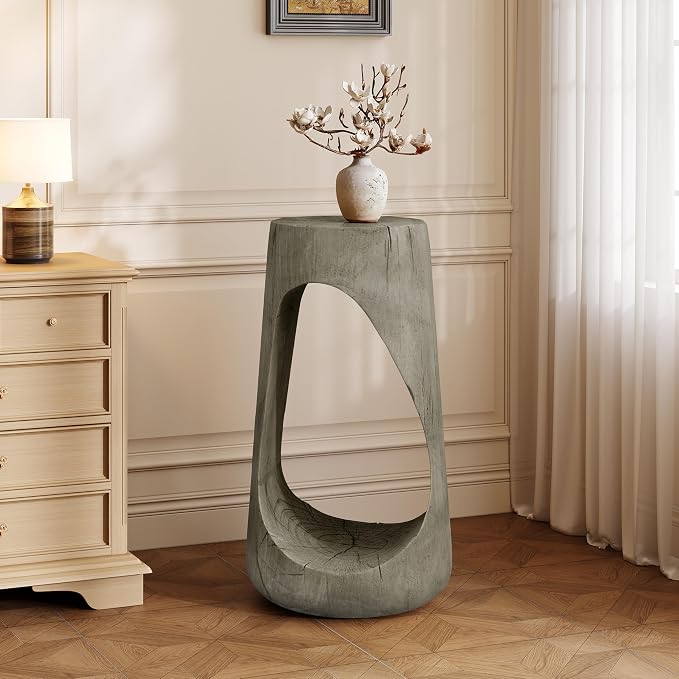 Christopher Knight Home Novi 26.57" H Lightweight Concrete Outdoor Side Table - Image 3