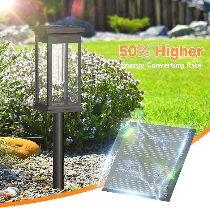 Solar Pathway Lights Outdoor Waterproof – 12 Pack Bright Solar Powered Garden - Image 2