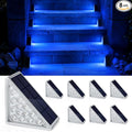 NIORSUN Solar Step Lights, 8 Pack Blue LED Outdoor Step Lights, Stair Lights by NIORSUN