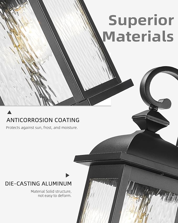 FEMILA 21" Large Exterior Wall Light Fixtures, 2 Pack Anti-Rust Waterproof - Image 3