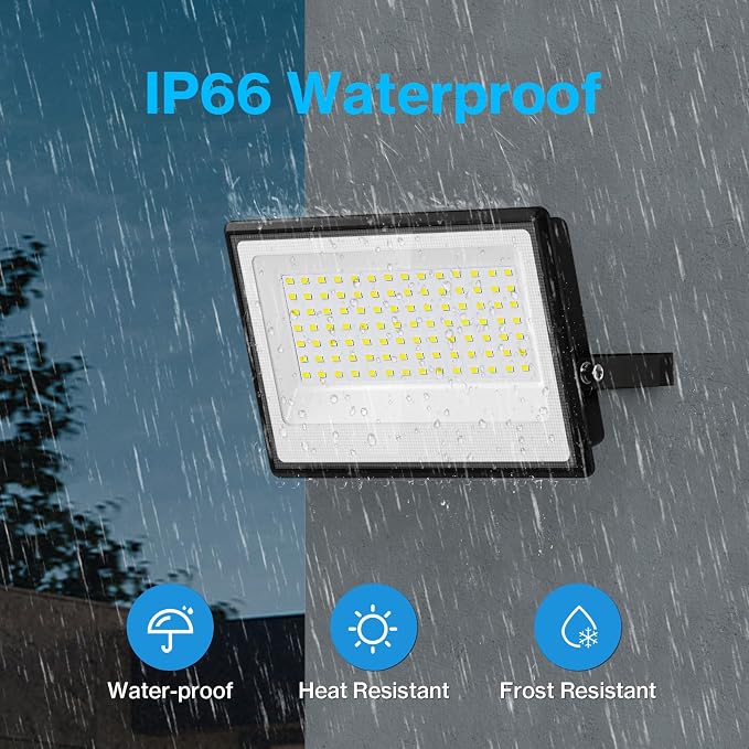 Olafus 2 Pack 150W LED Flood Light Outdoor, 15000LM Super Bright Work Lights - Image 5
