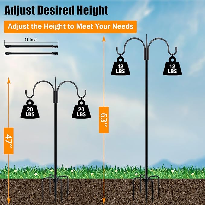 FEED GARDEN Adjustable Double Shepherds Hook - Image 3