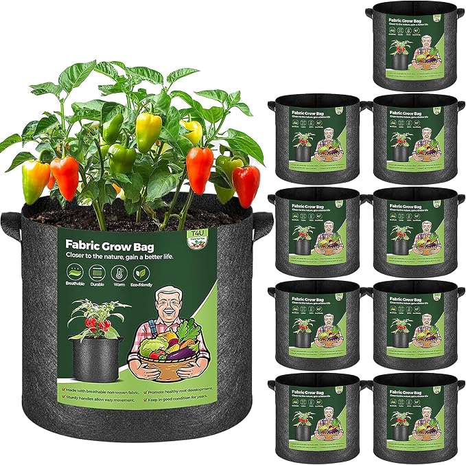 T4U 7 Gallon Grow Bags, Upgrade Grow Bags by T4U