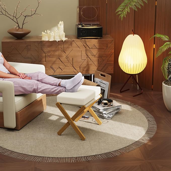 Foldable Foot Stool Ottoman, Modern Foot Rest - Image 7