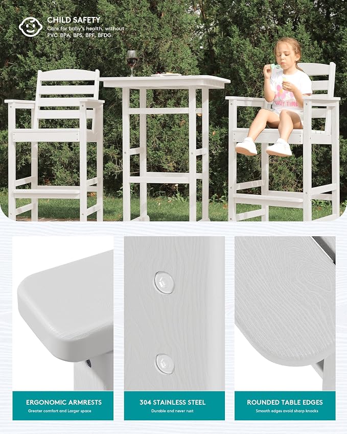 SERWALL 6 Pieces Outdoor Patio Bar Set - Image 4