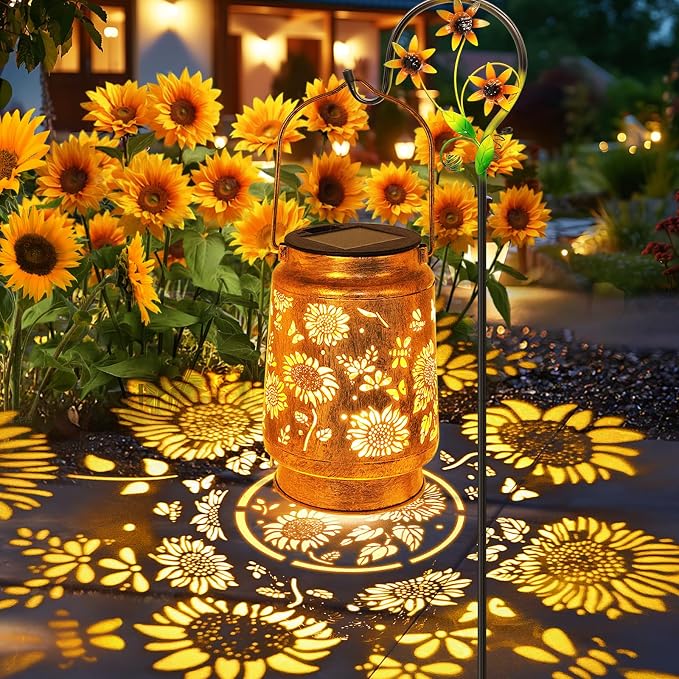 Sunflower Solar Lanterns Outdoor Waterproof, Gifts - Image 9