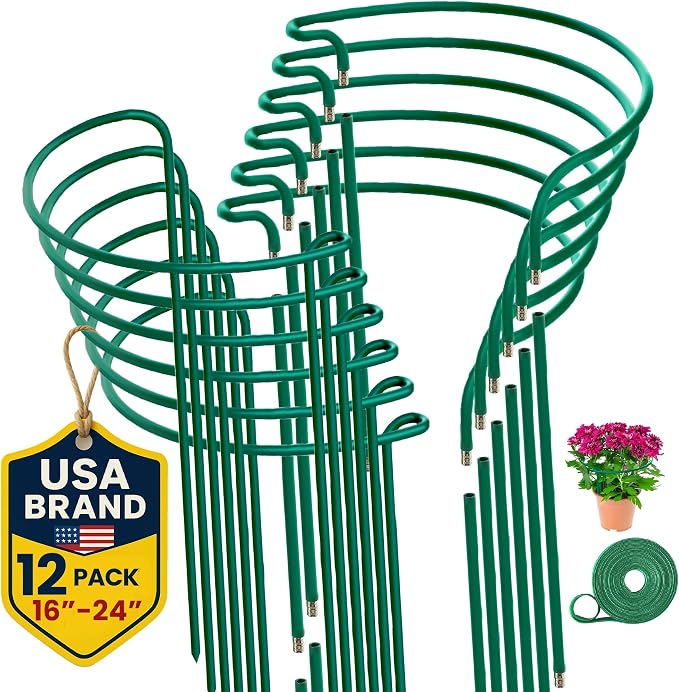 12 Pack Plant Support Stakes – Tall Plant Stakes by K-BRANDS