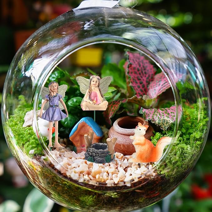 Roowest 19 Pcs Miniatures Garden Fairies Kit Garden Accessories Miniatures - Image 7