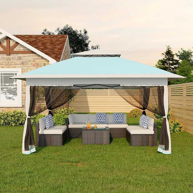 Canopy Tent 12x12 ft, Pop Up Gazebo One-Push Setup by GarveeLife