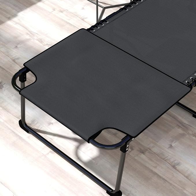 Outsunny 2 Piece Folding Chaise Lounge - Image 9