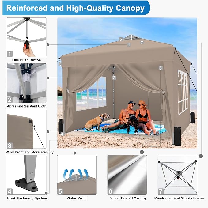 SANWAY 10x10 Pop Up Canopy Tent - Image 8
