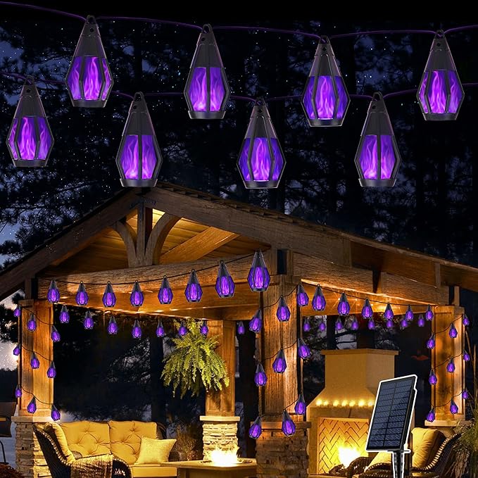 Solar String Lights for Outside, 33Ft Solar Patio Lights by Jnaurb