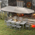 9-Piece Grey Outdoor Dining Set by PatioKingdom