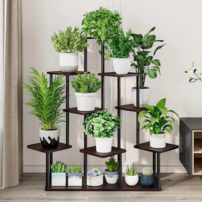 AZERPIAN Plant Stand 9 Tier Indoor Metal Flower Shelf - Image 3