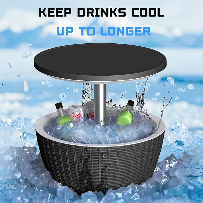 EasyUp Outdoor Cooler Bar Table – 8 Gallon Outdoor Patio Cooler Table - Image 5