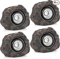 Solar Rock Lights Outdoor – 4 Pack Waterproof LED Landscape Garden Spotlights by VISFLAIR