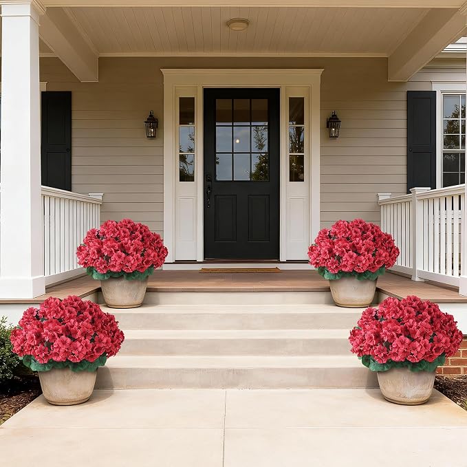 2 Pack Artificial Geranium Flowers Topitary Trees - Image 4