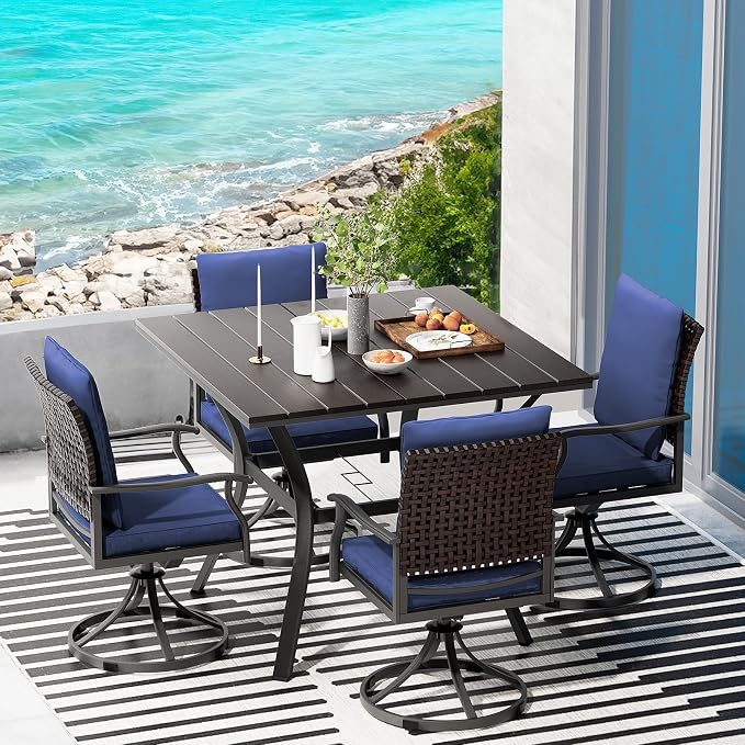 LEVELEVE 5 Piece Outdoor Patio Dining Set by Enjoyyourlife