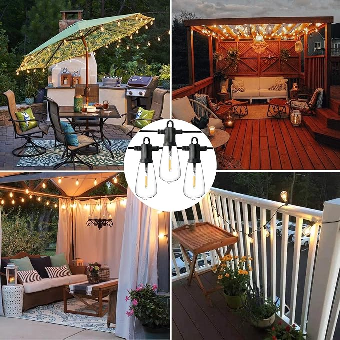 ZOTOYI Outdoor String Lights, 25 FT Bistro Lights - Image 6