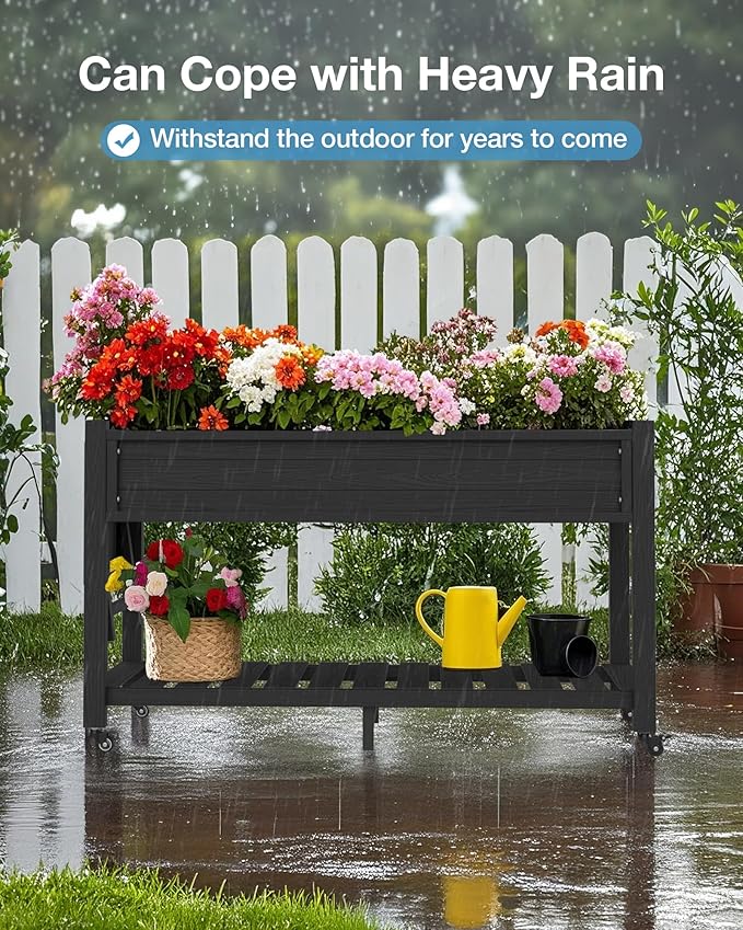 YEFU Raised Garden Bed with Legs: 57x18x30in Weight Capacity 400lb - Image 4