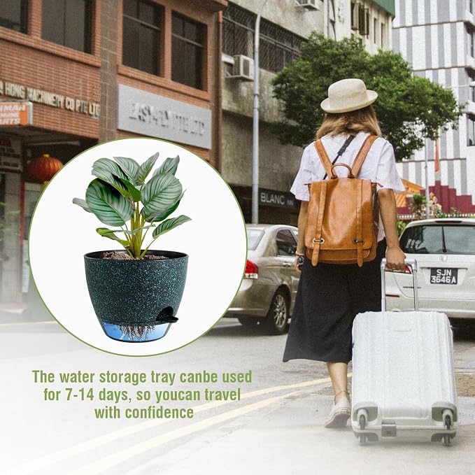 10 inch Self Watering Pots, Plant Pots - Image 6
