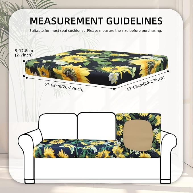 8Pcs Stretch Patio Cushion Covers, Outdoor Couch Covers Replacement, Outdoor - Image 2