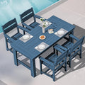 SERWALL Outdoor Dining Table Set, 67‘’ HDPE Patio Dining Set by SERWALL