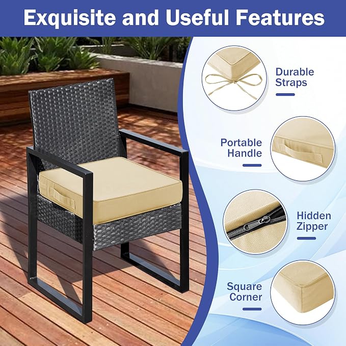 Patio Chair Cushions, Waterproof Outdoor Cushions - Image 5