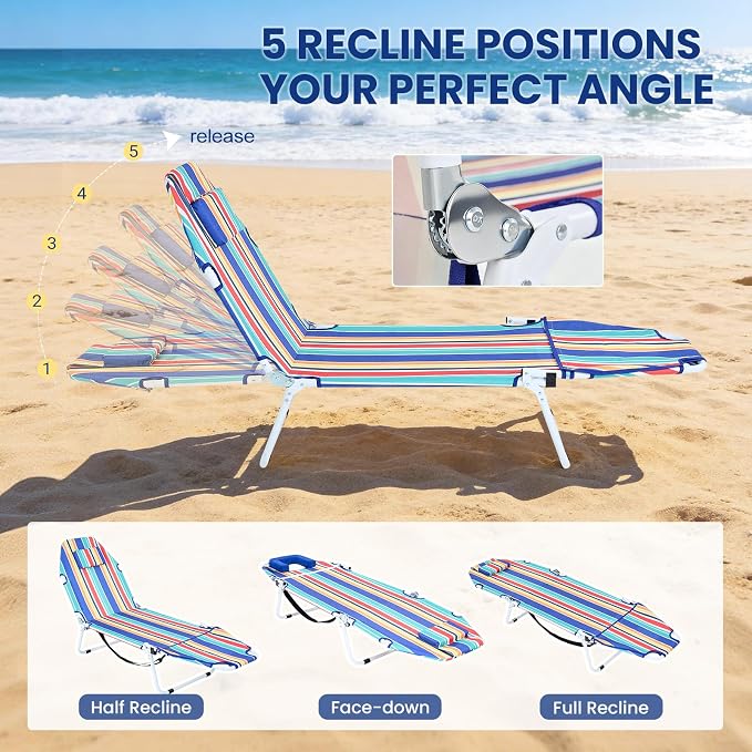 LILYPELLE Folding Chaise Lounge Chair - Image 2