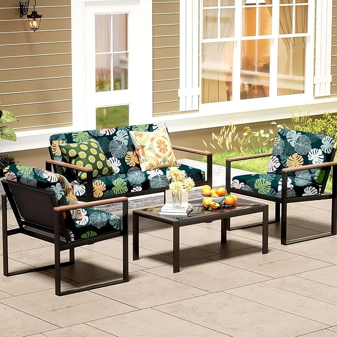 8Pcs Patio Cushion Covers, Outdoor Cushions Covers, Stretch Cushion Covers - Image 6