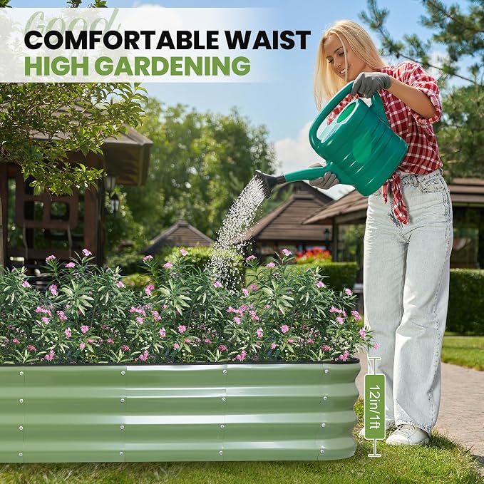 5-in-1 Adjustable Raised Garden Bed Kit | Galvanized Planter Boxes - Image 4