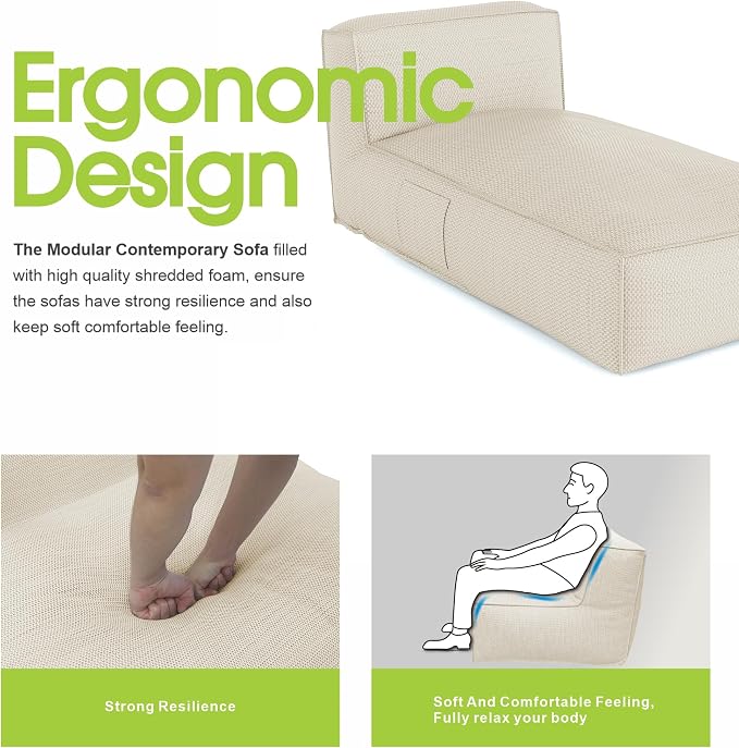 Outdoor Bean Bed Chair Sun Lounger, Outdoor Couch Sofa - Image 5