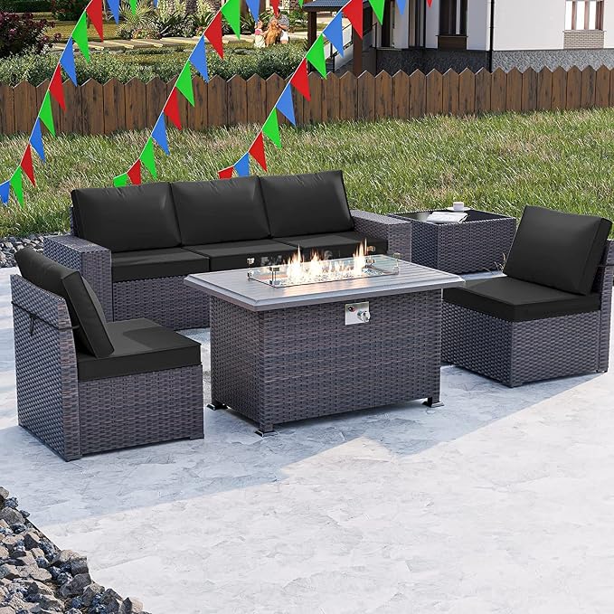 Kullavik 7 Pieces Outdoor Patio Furniture Set - Image 8