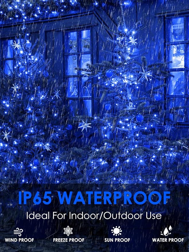 Solar Christmas Lights Outdoor Decorations Waterproof, Tatal 4 Pack 400LED - Image 3