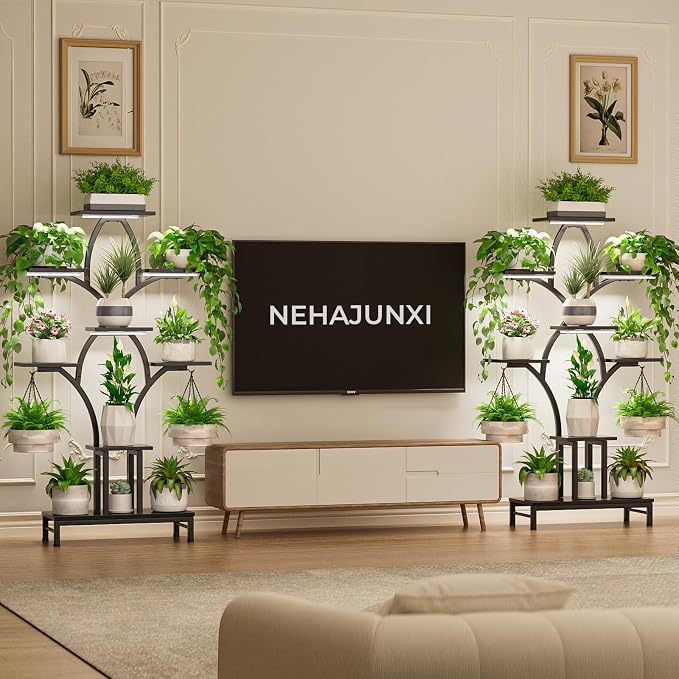 Plant Stand Indoor with 4 Grow Lights - Image 3