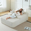 67 Inch Chaise Lounge Chair Indoor, Oversized Upholstered Boneless Sofa Bed by Unknown