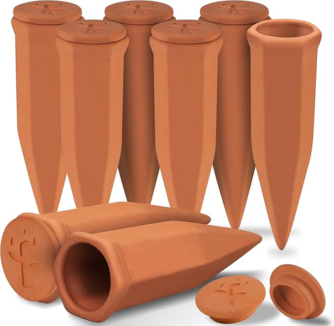 Large Terracotta Watering Spikes by SoilaguaDirect