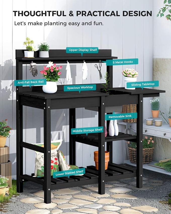 SERWALL Outdoor Potting Bench - Image 8