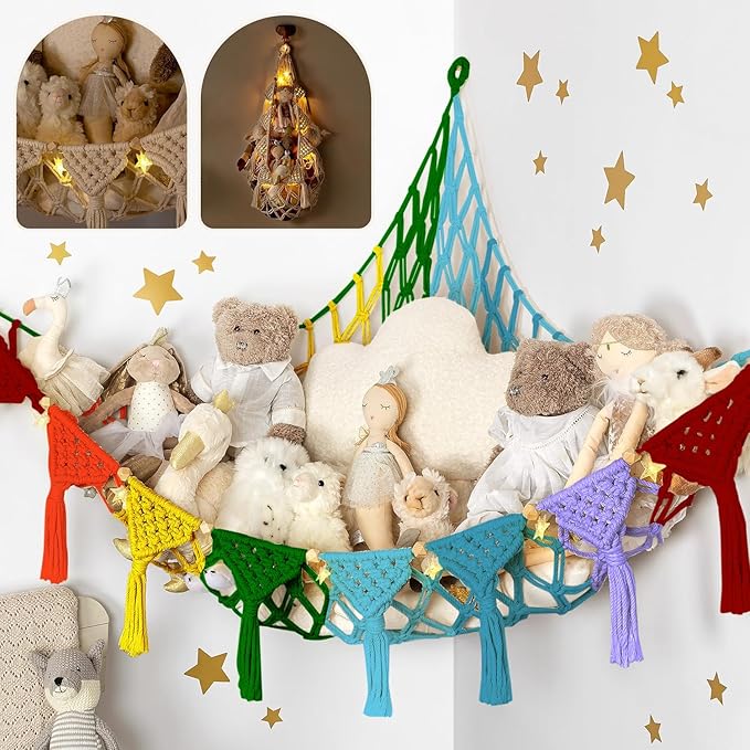Macrame DreamLights Boho Animal Storage Net by TIDYTEDS