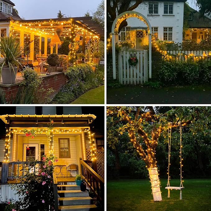 JMEXSUSS 2 Pack Solar String Lights Outdoor Waterproof, Total 400 LED 151FT - Image 4