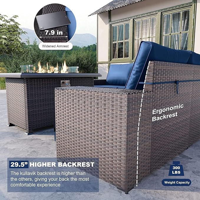Kullavik 7 Pieces Outdoor Patio Furniture Set - Image 5