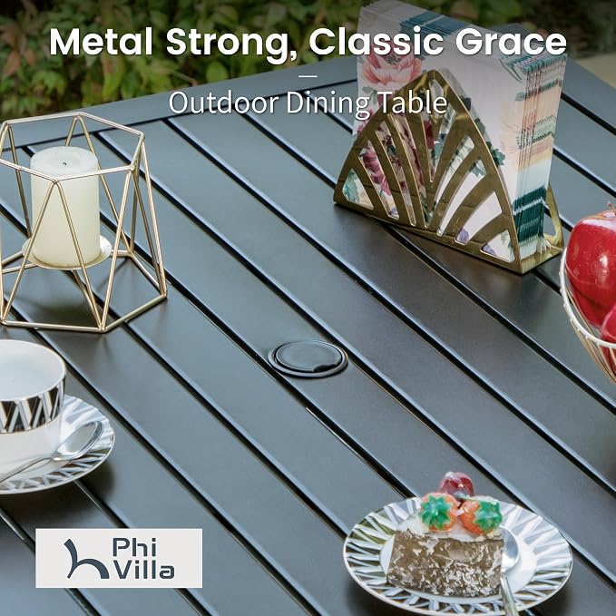 PHI VILLA 5 Piece Outdoor Dining Set - Image 3
