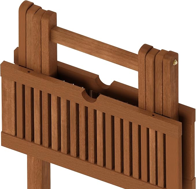 Furinno FG18065 Tioman Hardwood Patio Furniture Folding Table in Teak Oil - Image 9