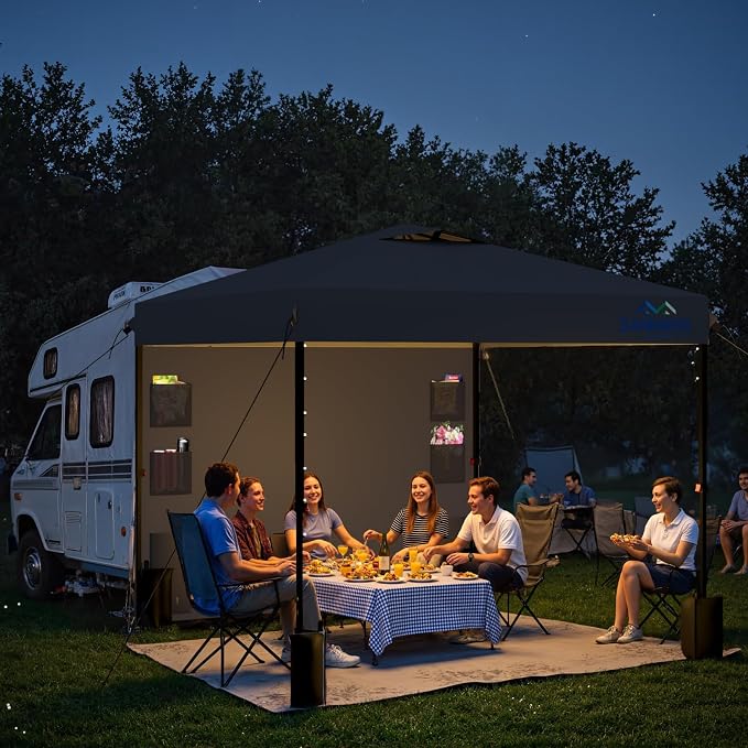 10X10 Pop Up Canopy Tent, Removable Pockets Sidewall - Image 8