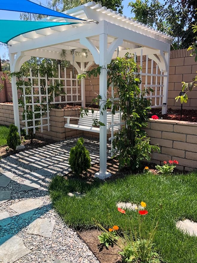 5 Ft Wooden Porch Swing with Flip Cup Holder, Swing Chair Bench with Hanging - Image 5