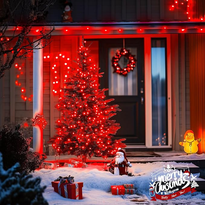 JMEXSUSS 150 LED Red Christmas Lights Indoor Outdoor Waterproof, Connectable 59 - Image 6