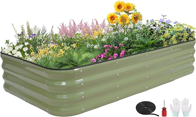 4-in-1 Modular Raised Garden Bed Kit by GoCampDirect