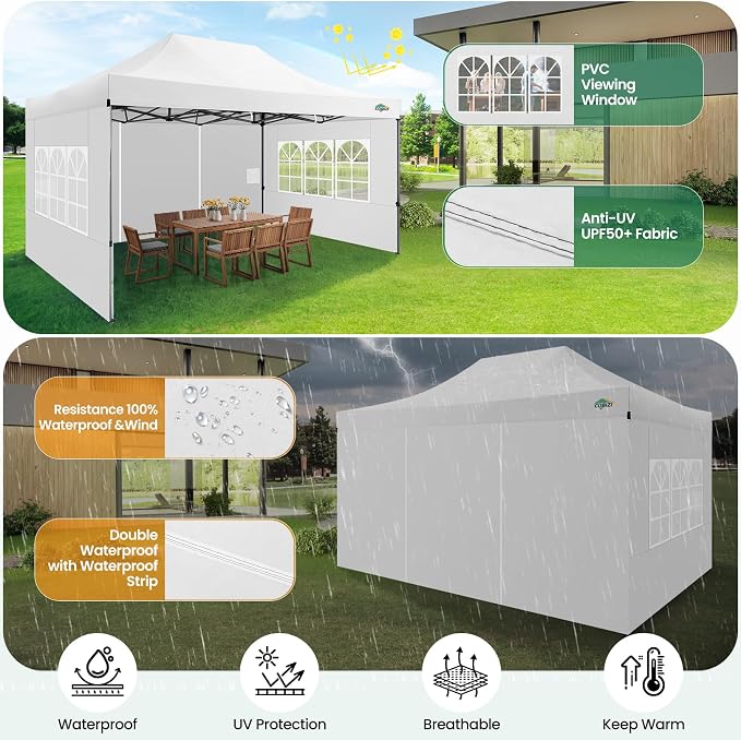 COBIZI 10x15 Heavy Duty Pop up Canopy Tent - Image 7