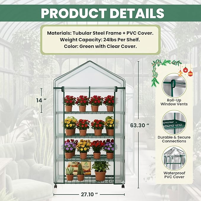 4 Tier Mini Greenhouse - Image 5